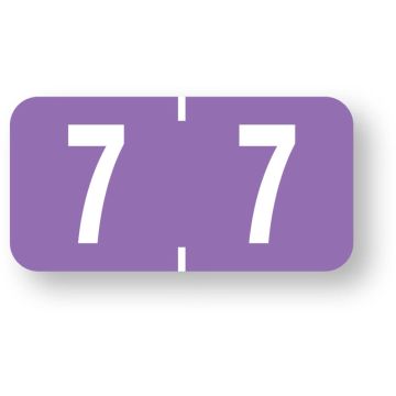 Numeric File Folder Label - Tab 1277 Compatible, 1" x 1/2"