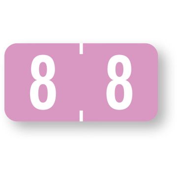 Numeric File Folder Label - Tab 1277 Compatible, 1" x 1/2"