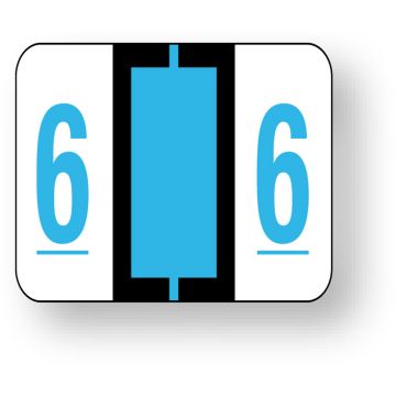 Numeric File Folder Label - Tab 1282 Compatible, 1-1/4" x 1"
