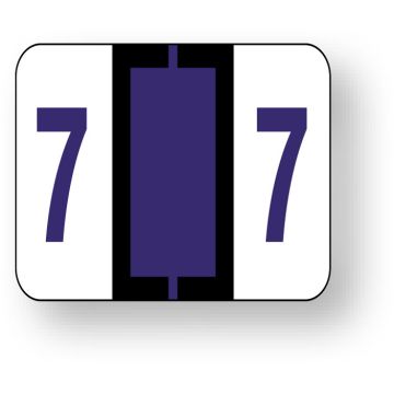 Numeric File Folder Label - Tab 1282 Compatible, 1-1/4" x 1"