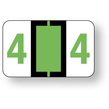 Numeric File Folder Label - Ident-A-File, 1-1/2" x 1"