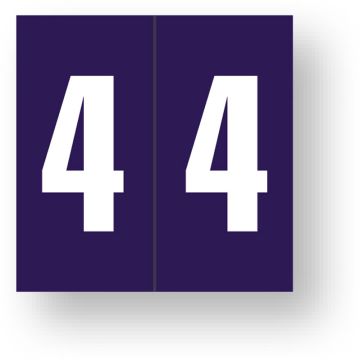 Numeric File Folder Label - Ames Compatible, 1-7/8" x 1-7/8"