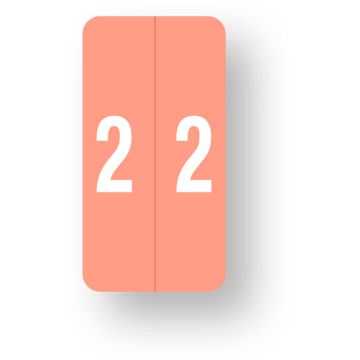 Numeric File Folder Label - Smead LCC Compatible, 1" x 2"