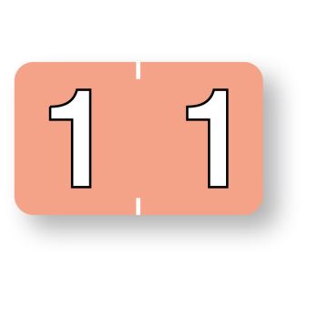 Numeric File Folder Label - Barkley Compatible, 1-1/2" x 1"