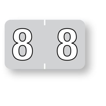 Numeric File Folder Label - Barkley Compatible, 1-1/2" x 1"