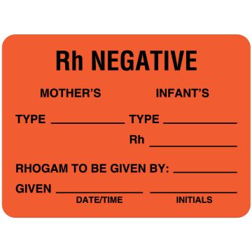 RH Status Label, 3-3/8" x 1-3/4"