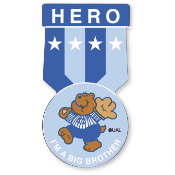 HERO I'M A BIG BROTHER, Kids' Sticker, 1-1/2" x 2-7/8"
