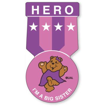 HERO I'M A BIG SISTER, Kids' Sticker, 1-1/2" x 2-7/8"