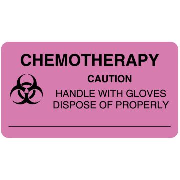 Chemotherapy Communication Label, 3" x 1-5/8"