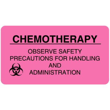 Chemotherapy Communication Label, 3" x 1-5/8"