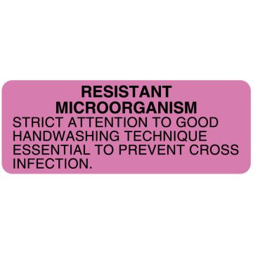 Infection Control Labels, 3" x 1-1/8"