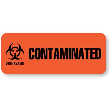 Biohazard Warning Labels, 5" x 2"