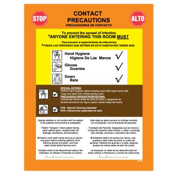 Contact Precautions Labels, 8-7/8" x 10-7/8"