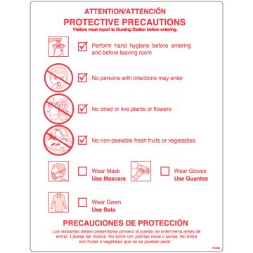 Protective Precautions Labels, 8-7/8" x 10-7/8"