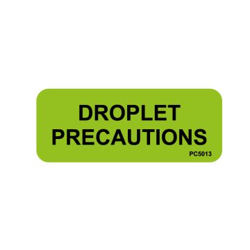 Droplet Precautions Labels, 2-1/4" x 7/8"