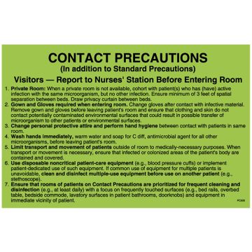 Contact Precautions Labels, 8" x 5.25"