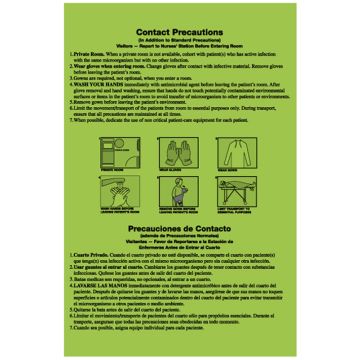 Contact Precautions Labels, 8" x 5.25"