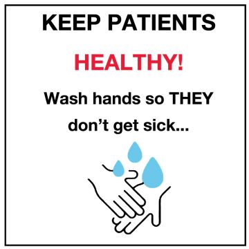 Hand Washing Labels, 6" x 6"