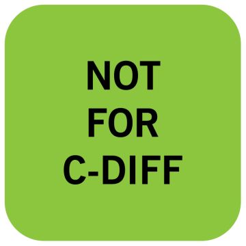 Not for C Diff Labels, 1" x 1"