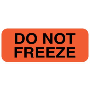 Do Not Freeze, Storage Communication Label, 2" x 3/4"