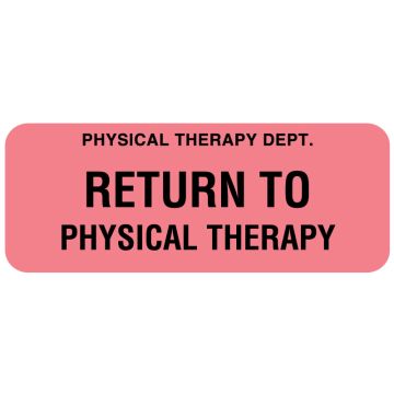 RETURN TO PHYSICAL THERAPY, 2-1/4" x 7/8"