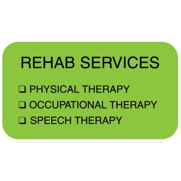 Rehab Services, 1-5/8" x 7/8"