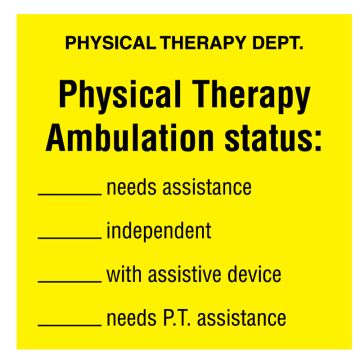 Physical Therapy Ambulation, 2-1/2" x 2-1/2"