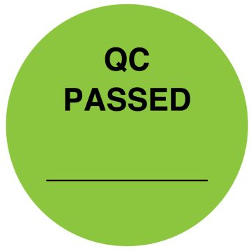 QC PASSED, 1-1/2" Dia