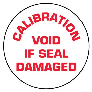 White Tamper-Evident Calibration Label, 3/4" x 3/4"