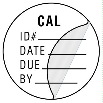 Calibration Label, 3/4" x 3/4"