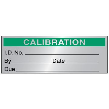 Calibration Label, 2" x 3/4"