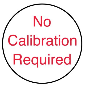 No Calibration Required, 3/4" x 3/4"