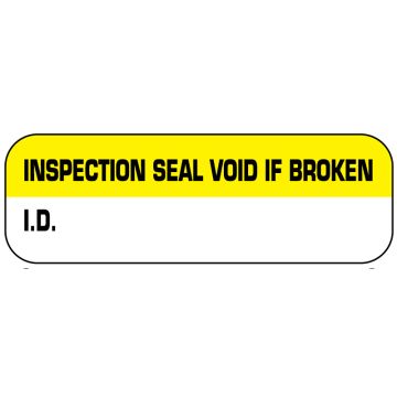 White Tamper-Evident Calibration Label, 1-1/2" x 1/2"