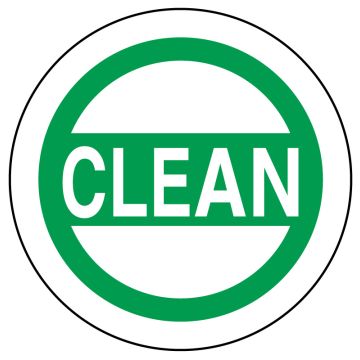 CLEAN Label, 1-1/2" x 1-1/2"