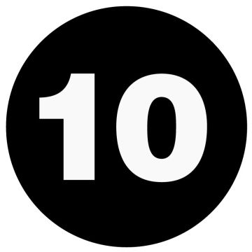 #10 Numeric Inventory Label, 1" x 1"