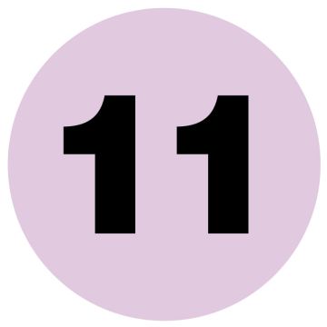 #11 Numeric Inventory Label, 1" x 1"