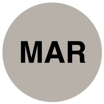 MARCH Month Inventory Label, 1" x 1"