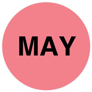 MAY Month Inventory Label, 1" x 1"