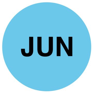 JUNE Month Inventory Label, 1" x 1"