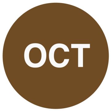 OCTOBER Month Inventory Label, 1" x 1"
