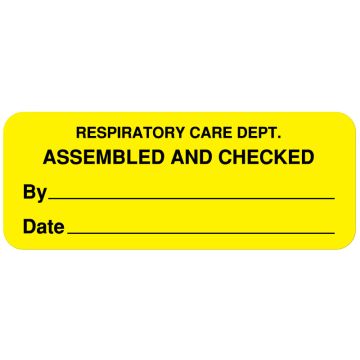 Respiratory Care Label, 2-1/4" x 7/8"