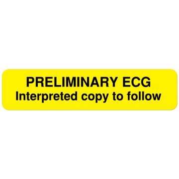 Cardiopulmonary Department Label, 1-5/8" x 3/8"
