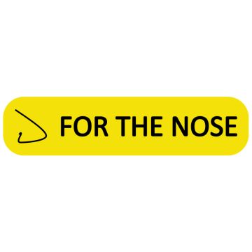 FOR THE NOSE, Medication Instruction Label, 1-5/8" x 3/8"