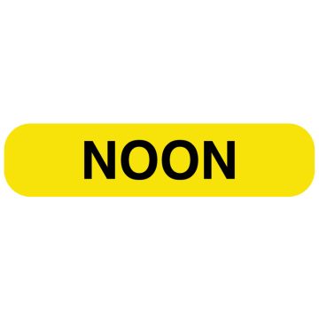 NOON, Medication Instruction Label, 1-5/8" x 3/8"
