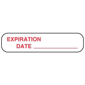 EXP. DATE, Medication Instruction Label, 1-5/8" x 3/8"