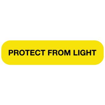 PROTECT FROM LIGHT, Medication Instruction Label, 1-5/8" x 3/8"