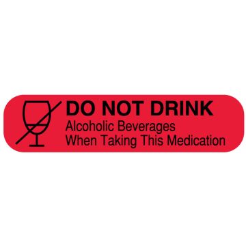 DO NOT DRINK, Medication Instruction Label, 1-5/8" x 3/8"