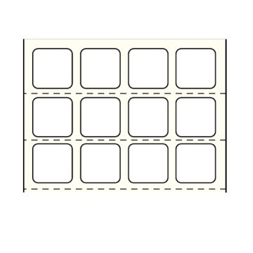 Stainershield Direct Thermal Printer Label , 1" Core, 7/8" x 7/8"