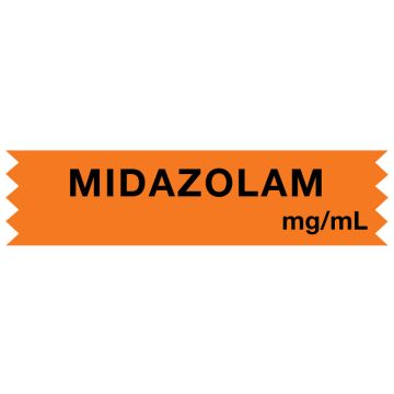 Anesthesia Tape, Midazolam mg/mL, 1" x 1/2"