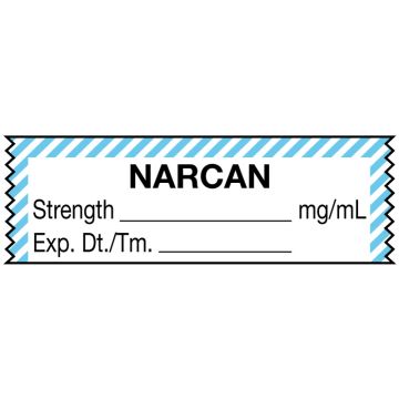 Anesthesia Tape, Narcan mg/mL, 1-1/2" x 1/2"